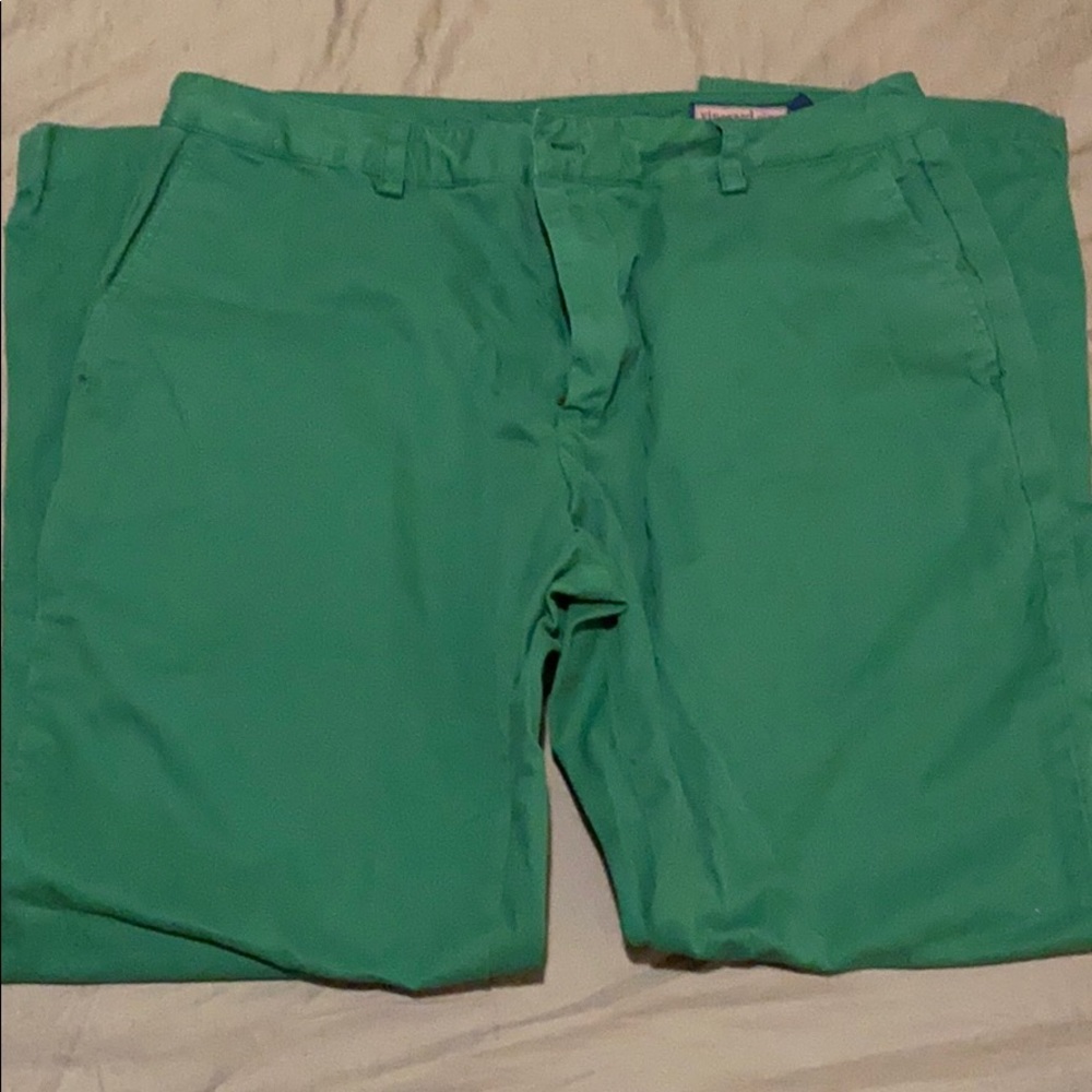 Green slim fit pants 35x30